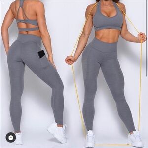 BOMBSHELL SPORTSWEAR Lounge Rib Leggings- STORM